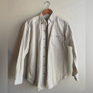 Vintage Northwest Territory Men’s Corduroy Shirt Size Medium 100% Cotton Ivory